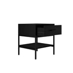 Bedside Cabinet In Matte Black