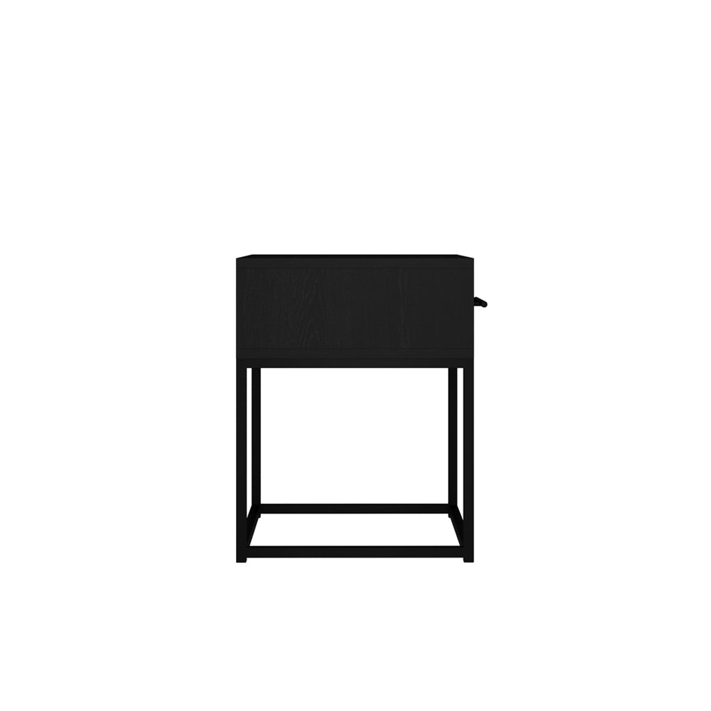 Black Modern Sleek Bedside Cabinet