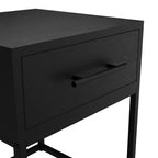 Black Modern Sleek Bedside Cabinet