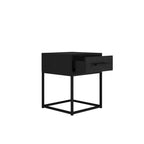 Black Modern Sleek Bedside Cabinet