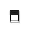 Black Modern Sleek Bedside Cabinet