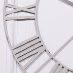 Pale Grey / Off White 110cm Vintage Metal Wall Clock