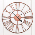 Vintage Copper Effect 92cm Wall Clock