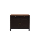 Industrial Sideboard 2 Doors & 2 Drawers Black Frame-Oiled Wood