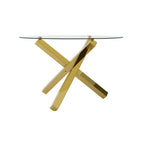 Gatsby Glass Top & Gold Legs Dining Table