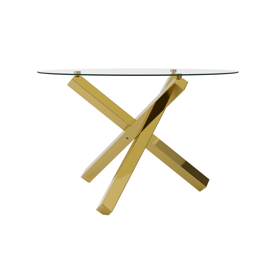 Gatsby Glass Top & Gold Legs Dining Table