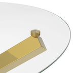 Gatsby Glass Top & Gold Legs Dining Table