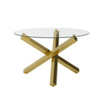 Gatsby Glass Top & Gold Legs Dining Table