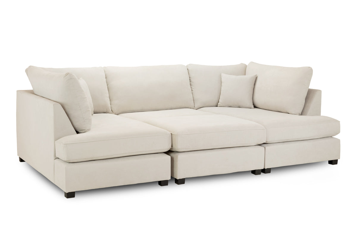 Carnaby Cinema U-shape Sofa in Beige, Grey or Black
