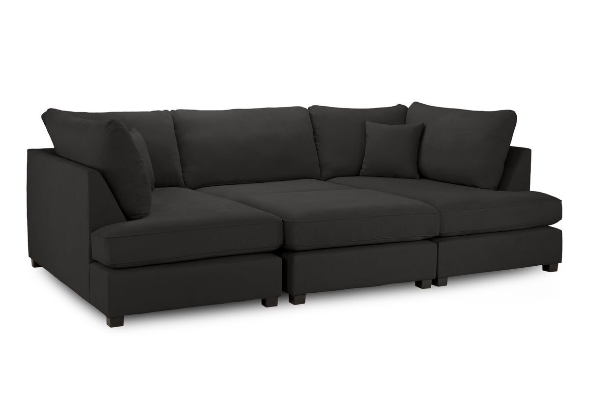 Carnaby Cinema U-shape Sofa in Beige, Grey or Black
