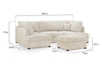 Carnaby Cinema U-Shape Sofa In Boucle Beige