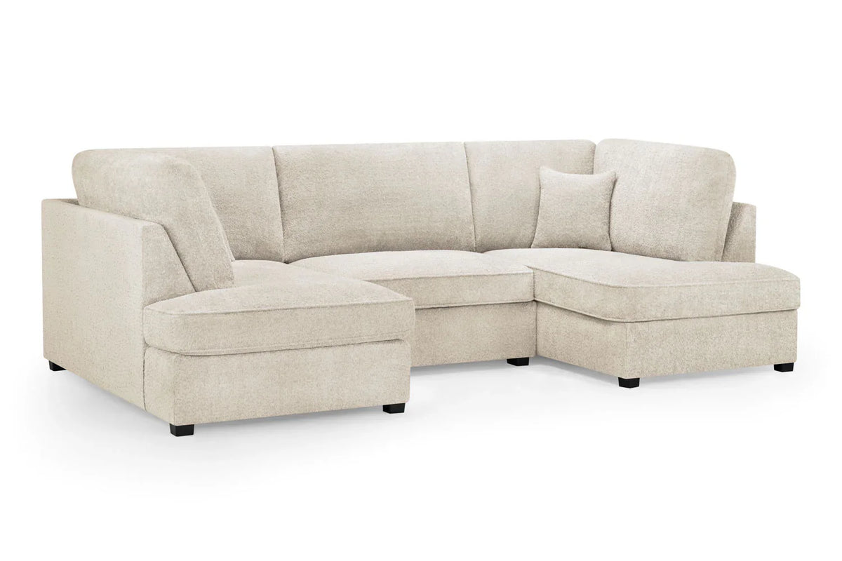 Carnaby Cinema U-Shape Sofa In Boucle Beige
