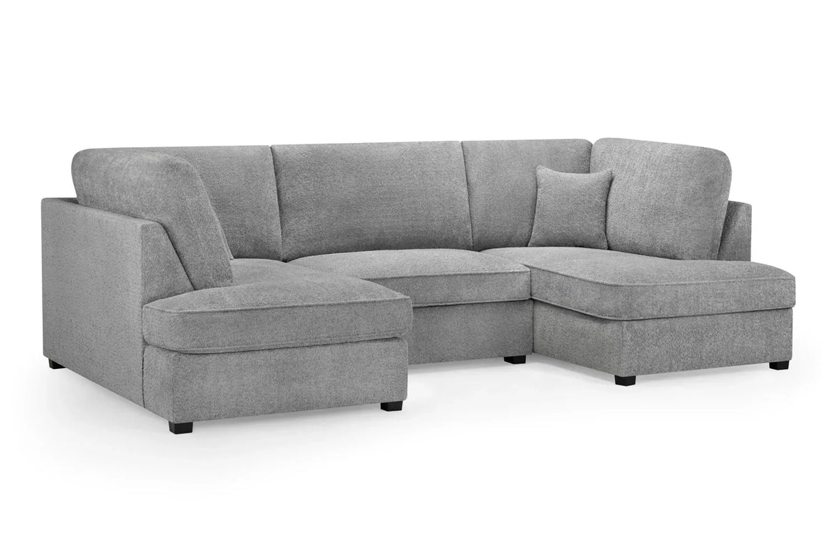 Carnaby Cinema U-Shape Sofa In Boucle Grey
