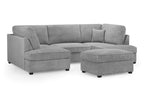 Carnaby Cinema U-Shape Sofa In Boucle Grey
