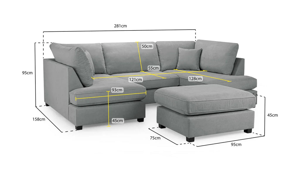 Carnaby Cinema U-Shape Sofa In Beige