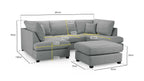 Carnaby Cinema U-Shape Sofa In Beige