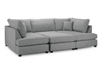 Carnaby Cinema U-Shape Sofa In Grey