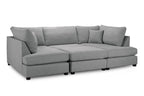 Carnaby Cinema U-shape Sofa in Beige, Grey or Black