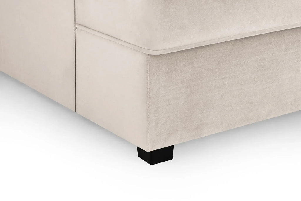 Carnaby Cinema U-Shape Sofa In Plush Velvet Beige