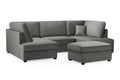 Carnaby Cinema U-Shape Sofa In Plush Velvet Grey