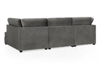 Carnaby Cinema U-Shape Sofa In Plush Velvet Grey