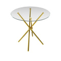 Glass Top & Gold Legs Dining Table