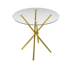 Glass Top & Gold Legs Dining Table