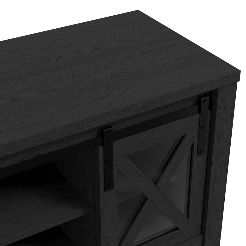 Black Rustic Large Media Unit