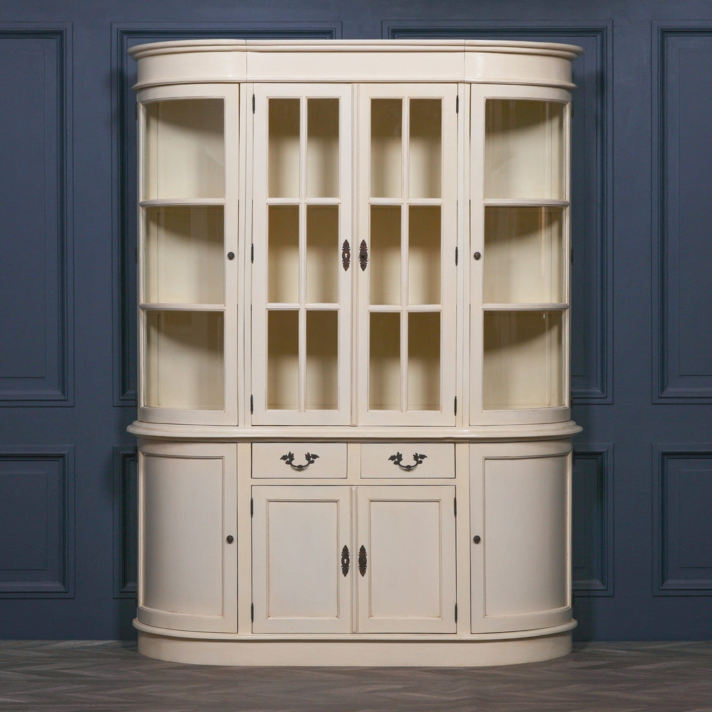 Large Vintage Cream Dresser Display Cabinet