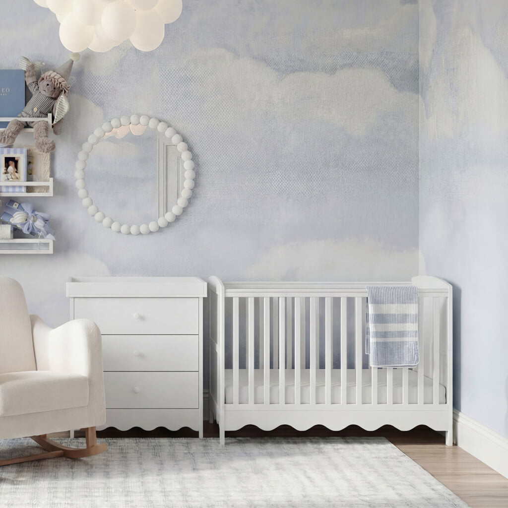 Dancer 2 Piece Nursery Room Furniture Set White