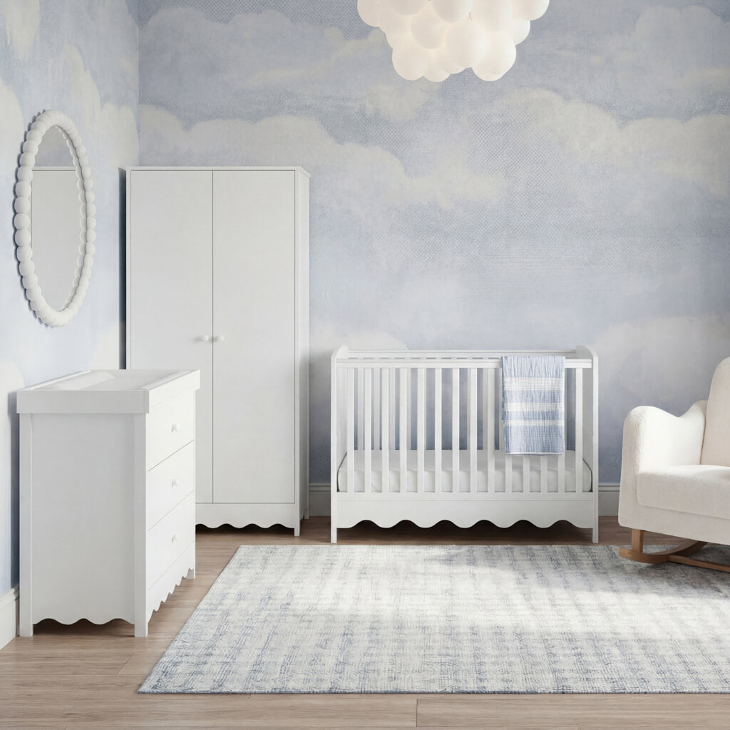 Dancer 3 Piece Nursery Room Furniture Set White