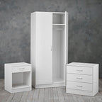 White Modern Three Piece Bedroom Set