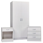 White Modern Three Piece Bedroom Set