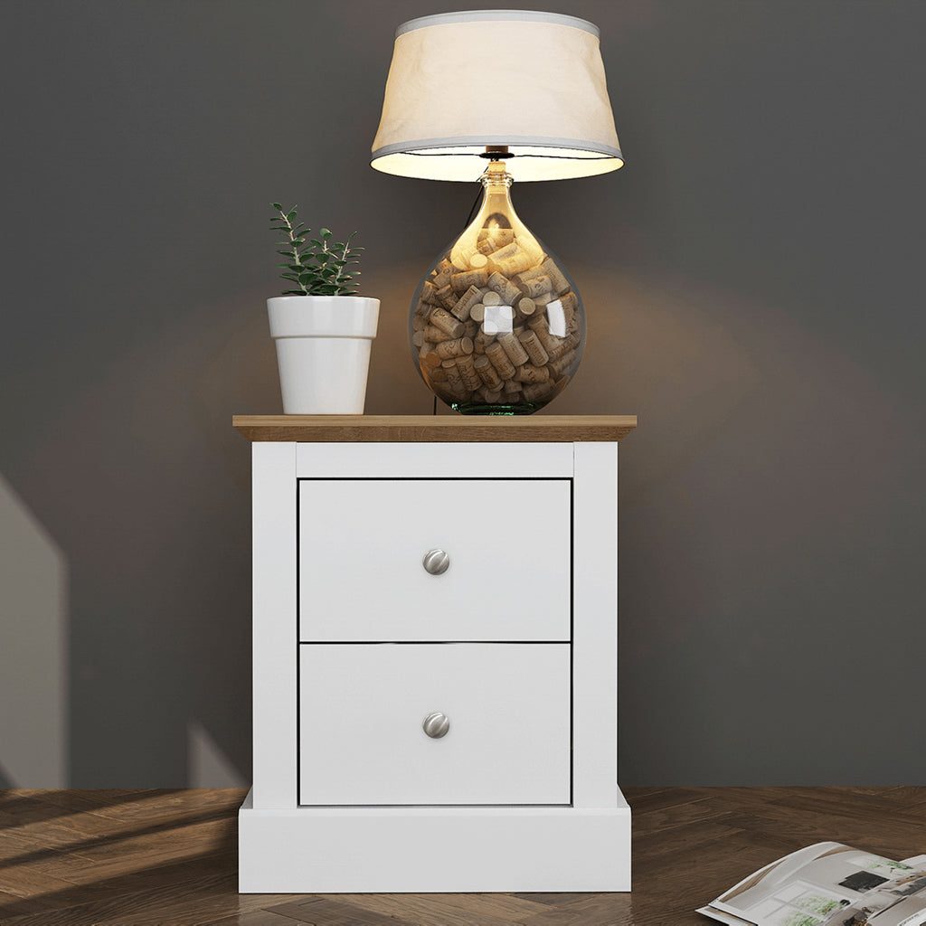 White Cornwall Bedside Cabinet