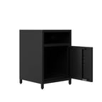 Industrial Style Black Bedside Cabinet
