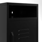 Industrial Style Black Bedside Cabinet