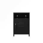 Industrial Style Black Bedside Cabinet