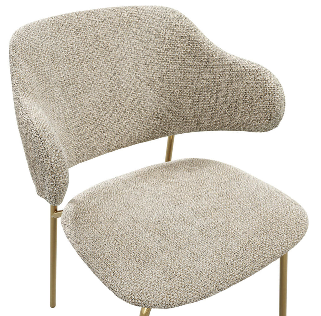 Pair Of Dorchester Wheat and Gold Dining Chair