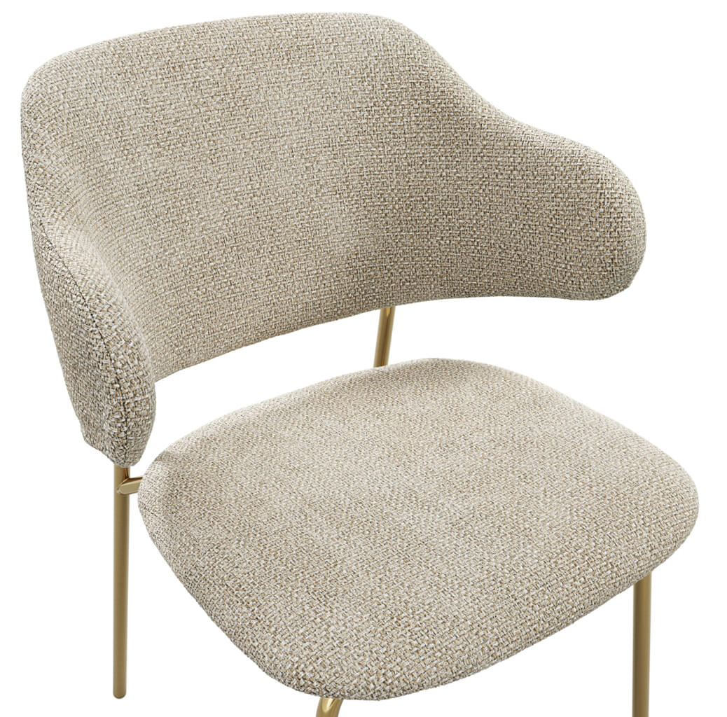 Pair Of Dorchester Wheat and Gold Dining Chair