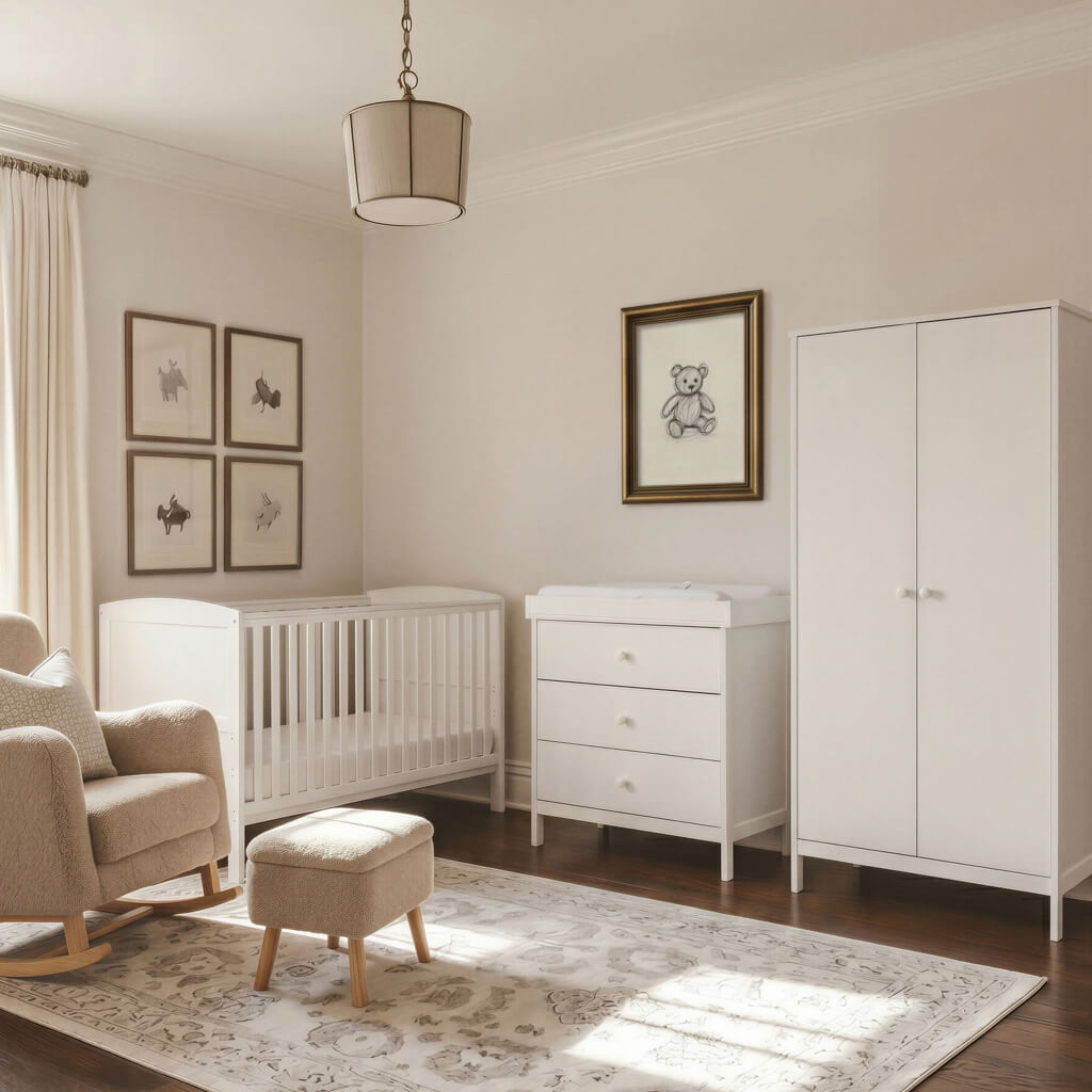 Dreamer 3 Piece Nursery Furniture Set White