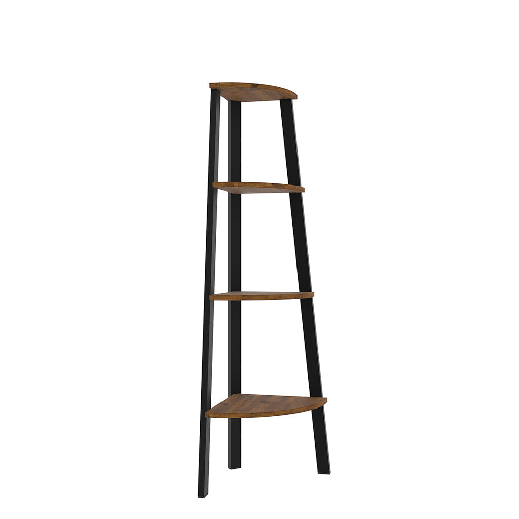 Industrial Pine Corner Shelving Unit