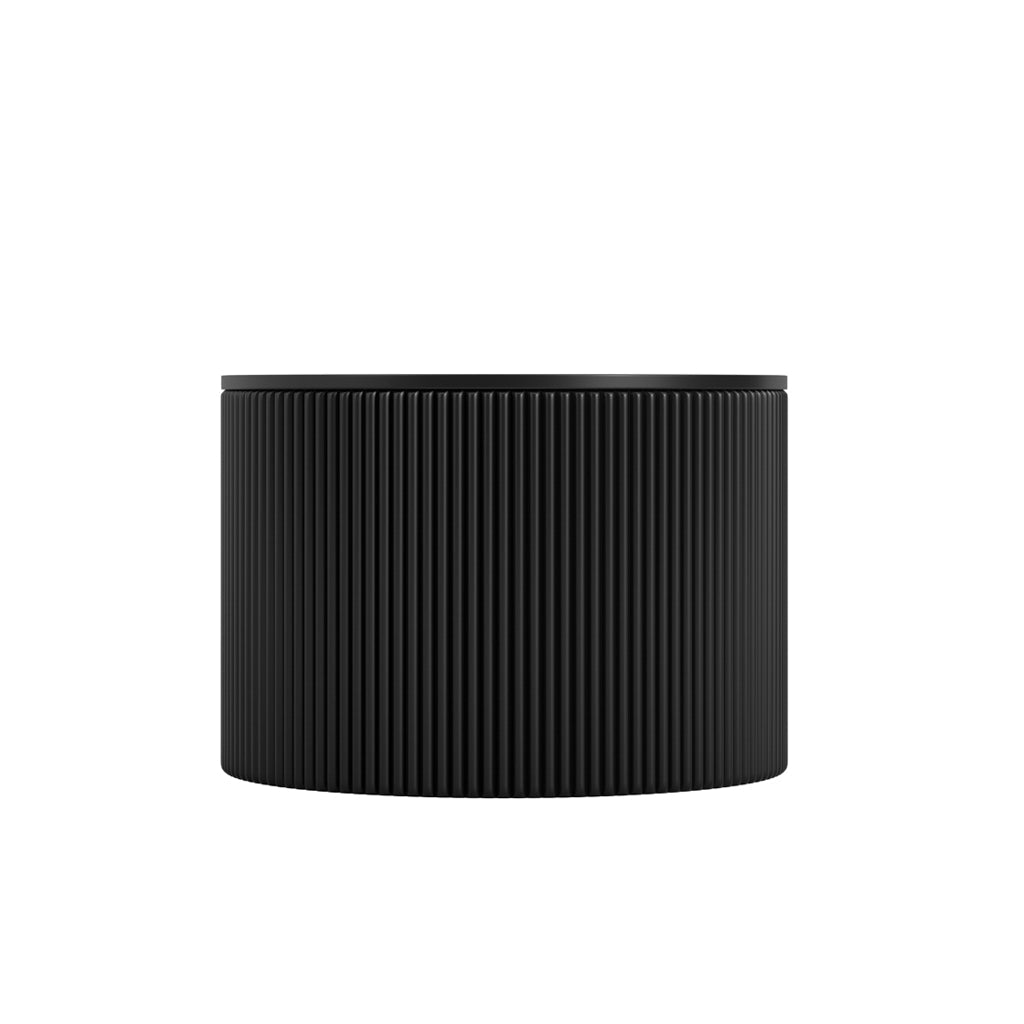 Black Circular Textured Coffee Table