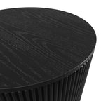 Black Circular Textured Coffee Table