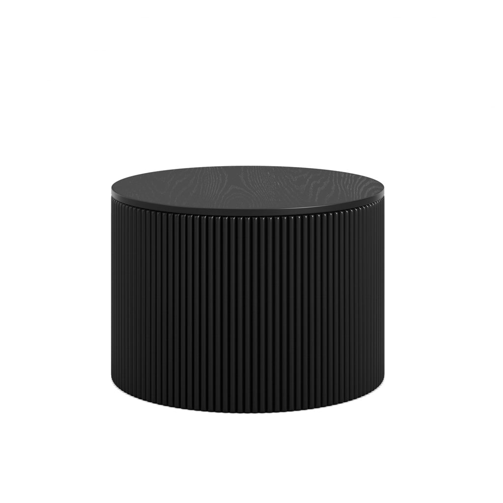 Black Circular Textured Coffee Table