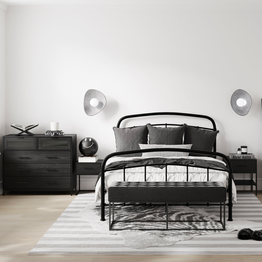 Chest Of Drawers In Matte Black