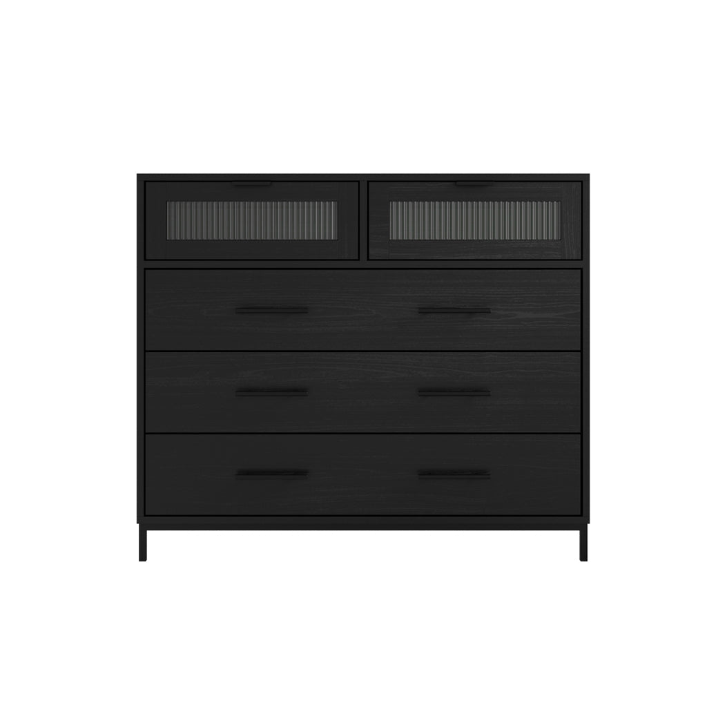 Chest Of Drawers In Matte Black