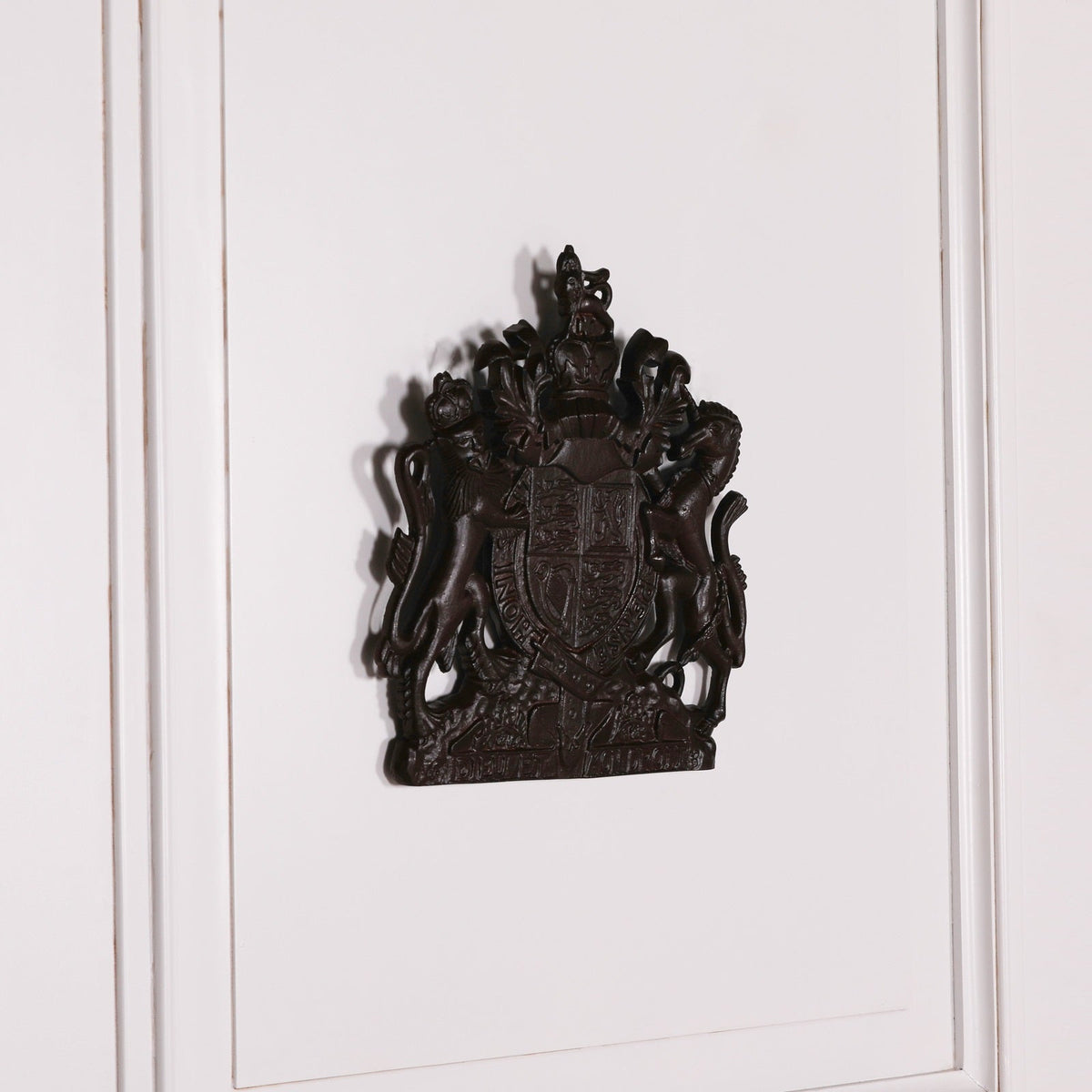 Rustic Iron Style 37cm Cast Metal Coat of Arms