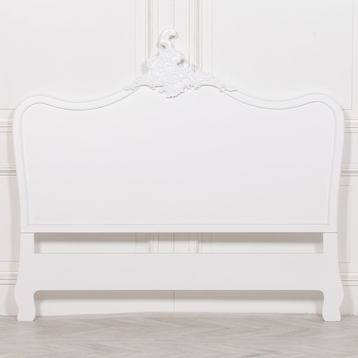 French White 4ft6 Double Size Headboard