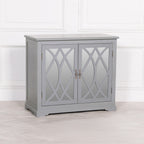 Grey Mirrored 2 Door Cupboard