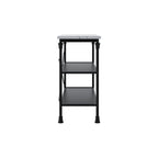 White Marble & Black Frame Console Table